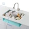 Kibi 30in Handcrafted 316 Stainless Steel 16 Gauge Single Bowl Workstation Undermount Kitchen Sink K3-S30T - alternate 5